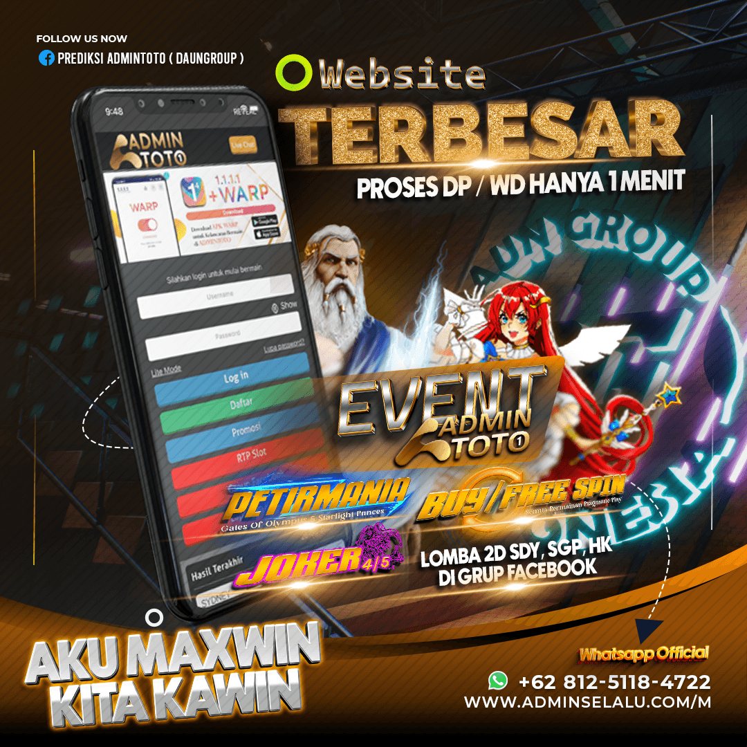 Daftar Admintoto gratis bonus new member! Togel online terpercaya, deposit murah 10rb, promo menarik setiap hari tersedia