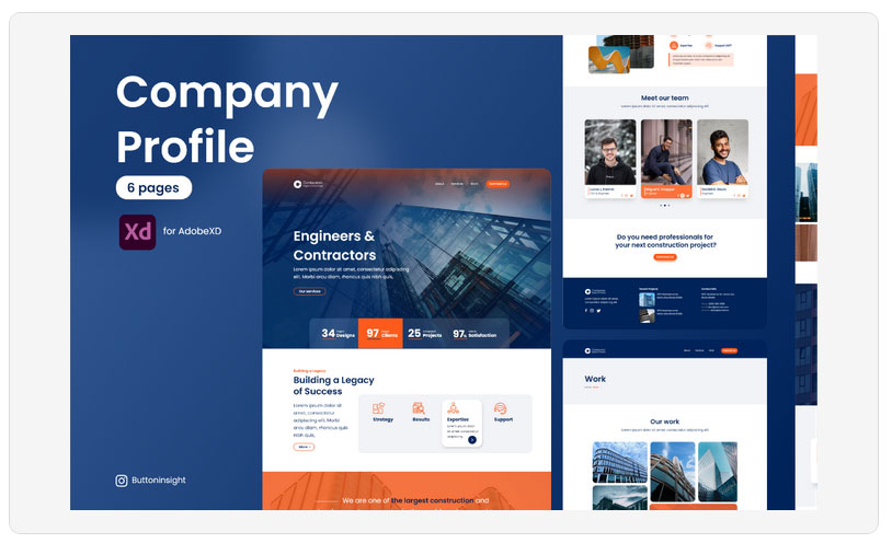 template figma company profile