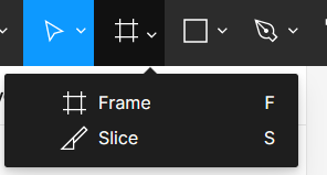 frame and slice tools figma